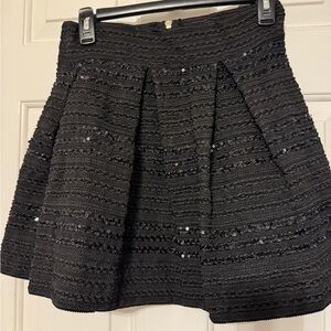 Ginger G Black Textured Mini Skirt